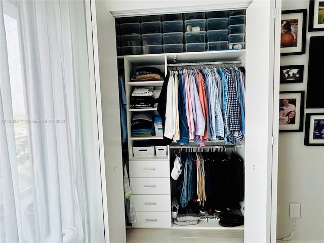 view of closet