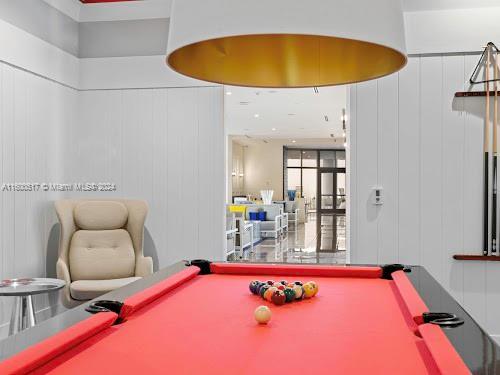 game room with pool table