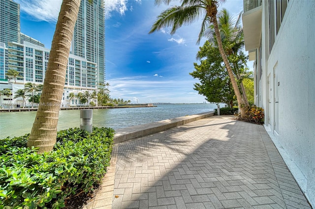 view of water feature