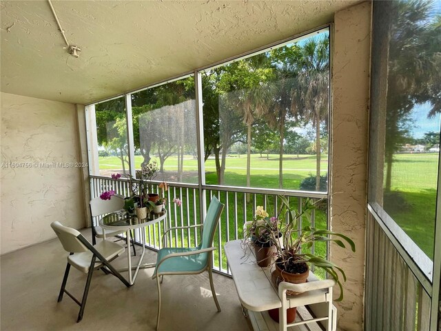 view of sunroom