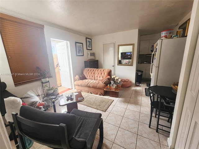 view of tiled living room