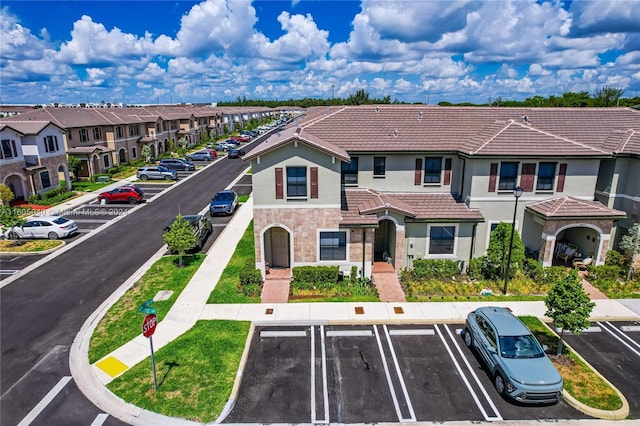 aerial view featuring a residential view