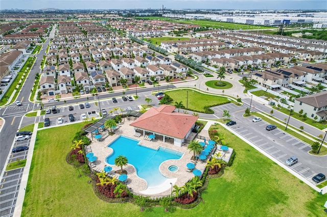 bird's eye view featuring a residential view