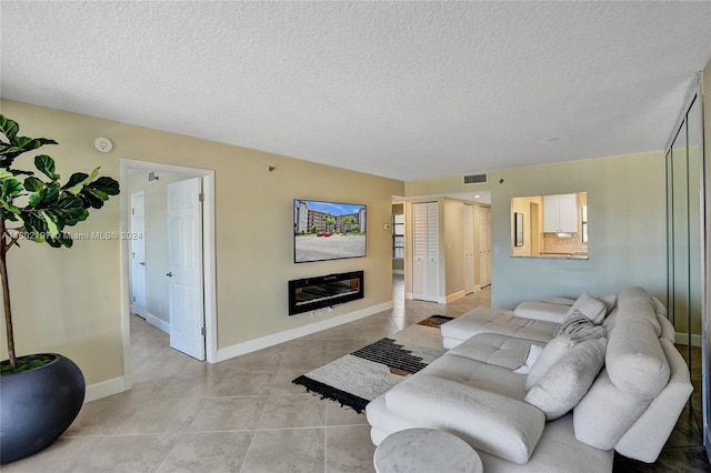 view of tiled living room