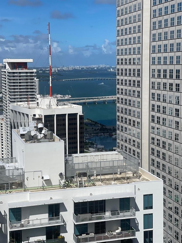 view of city featuring a water view