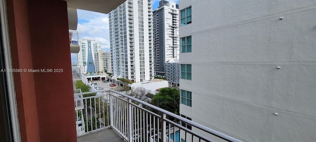 view of balcony