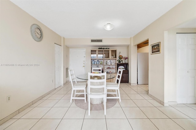 view of tiled dining area