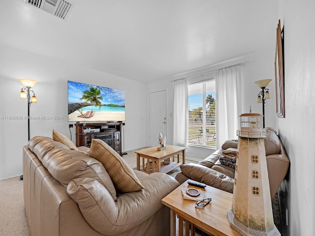 view of carpeted living room