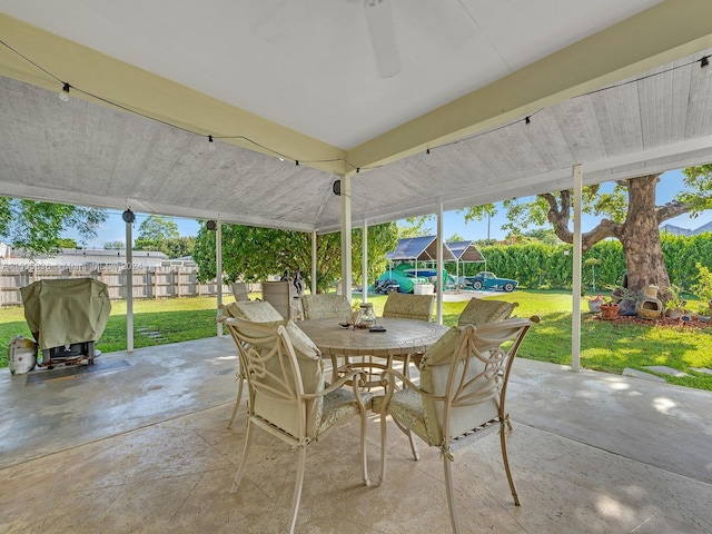 view of patio featuring grilling area