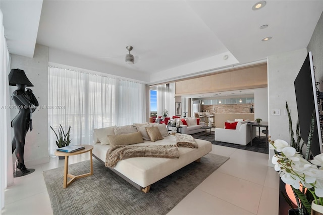 view of tiled bedroom