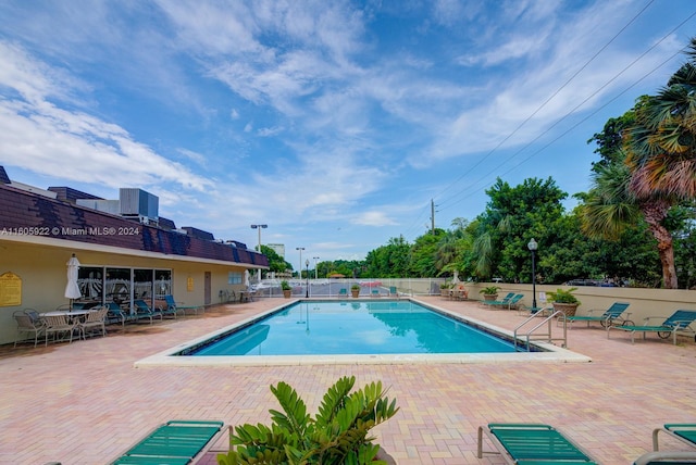 view of pool with a patio area