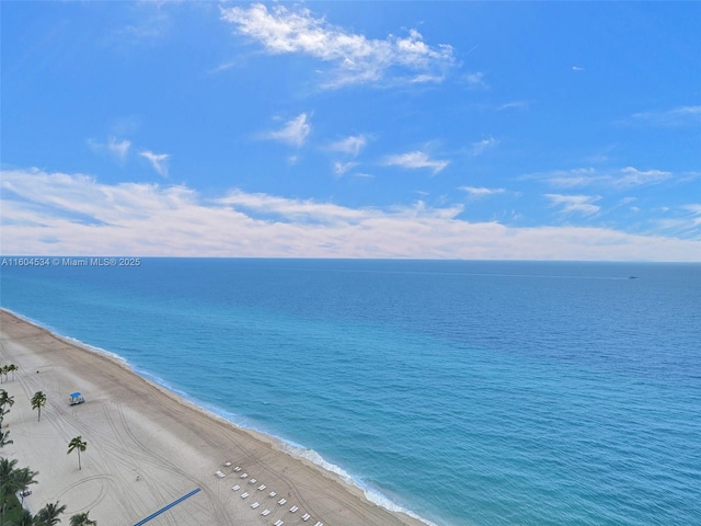 property view of water with a view of the beach