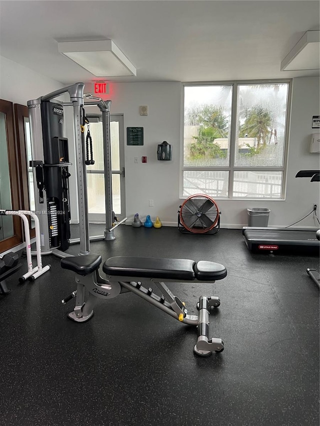 view of workout area