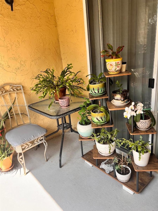 balcony with a patio