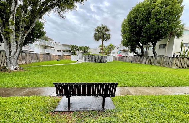 view of nearby features featuring a lawn