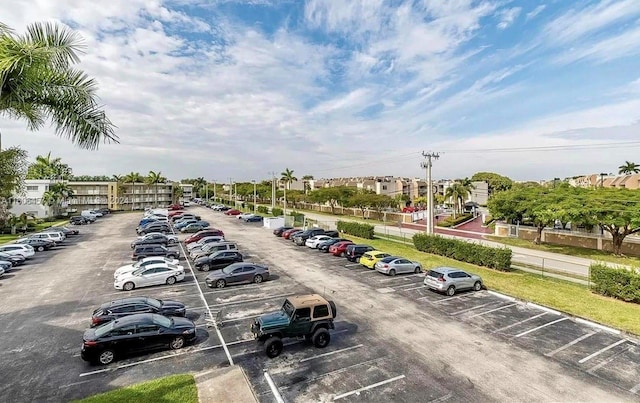 view of parking / parking lot