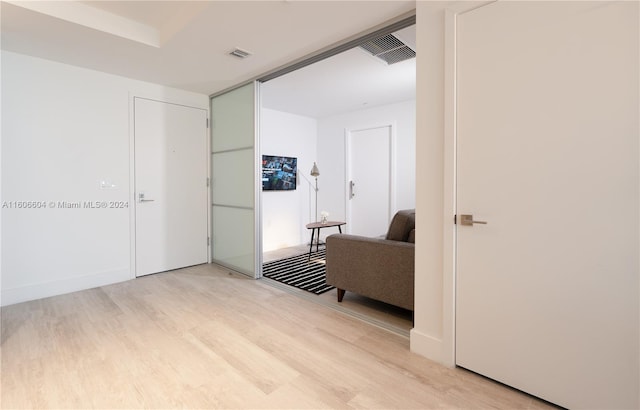 interior space featuring light hardwood / wood-style floors