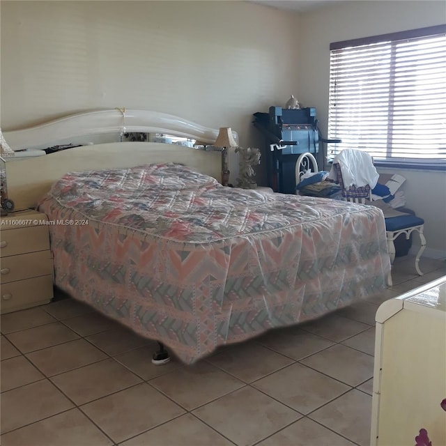 view of tiled bedroom