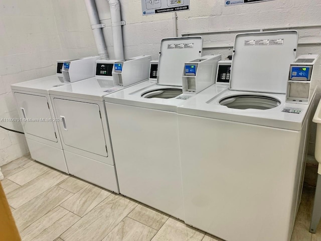 laundry room featuring washer and dryer