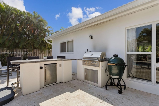 view of patio featuring area for grilling