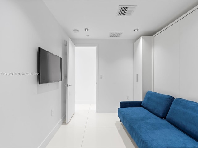 view of tiled living room