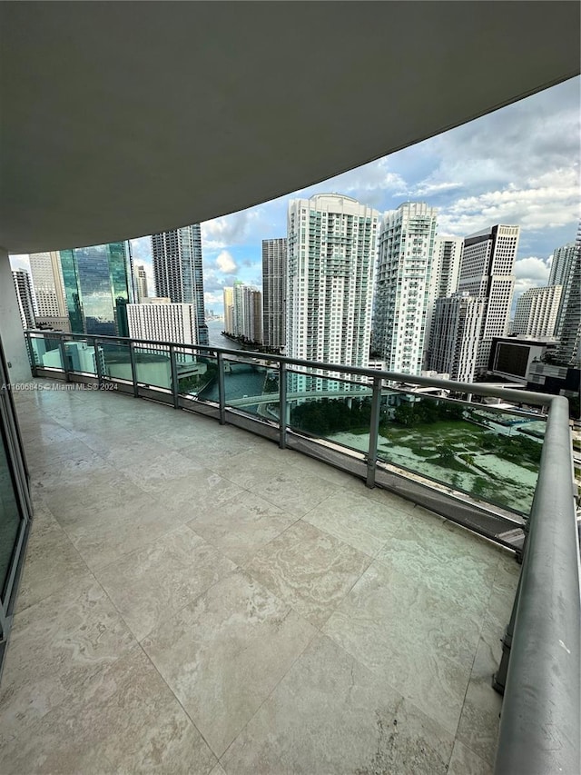 balcony featuring a city view