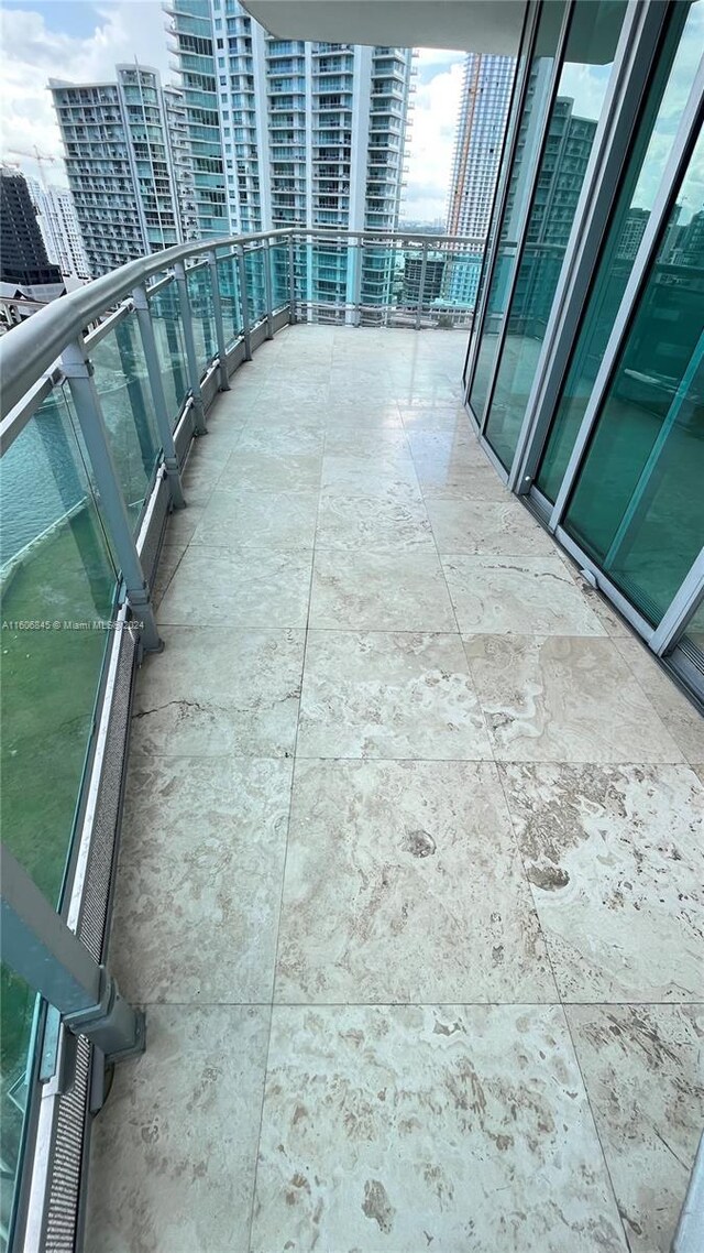 balcony with a city view