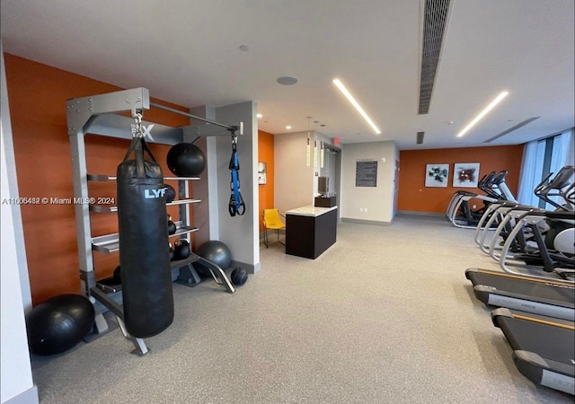 view of exercise room