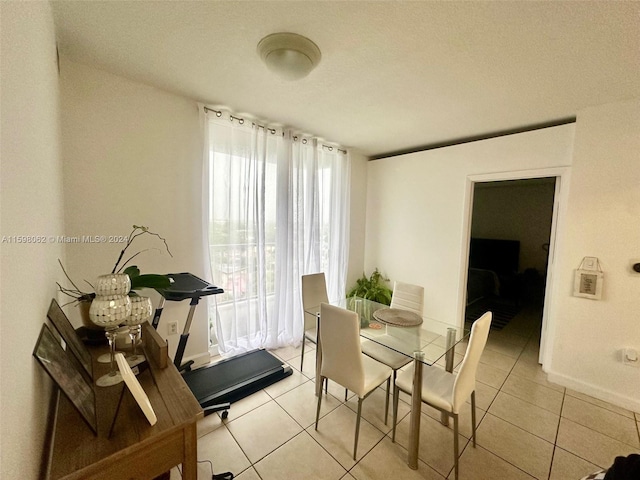 view of tiled dining room