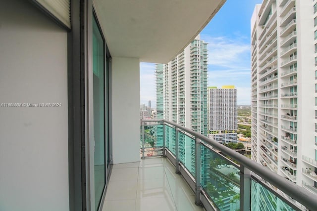 balcony with a city view