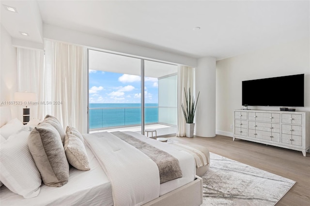 bedroom featuring hardwood / wood-style flooring