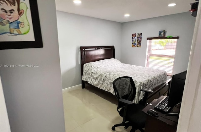 view of tiled bedroom