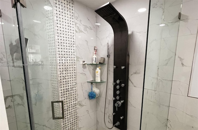 bathroom with an enclosed shower