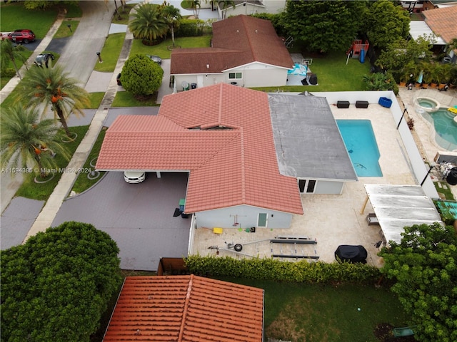 view of aerial view