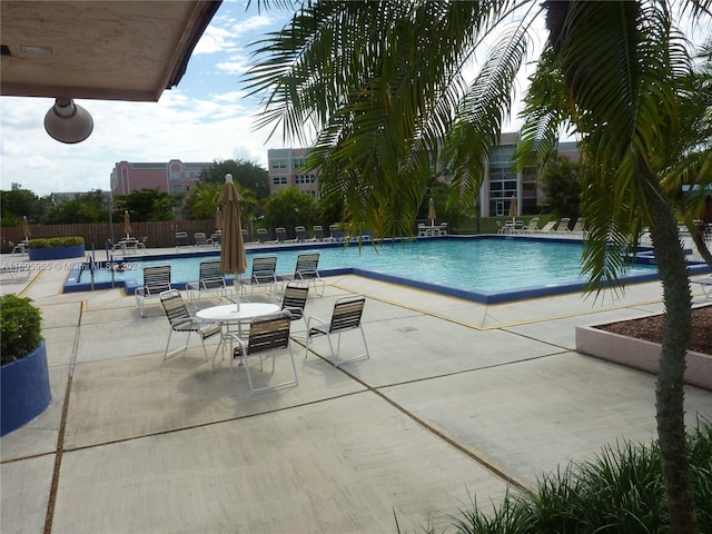 view of pool with a patio