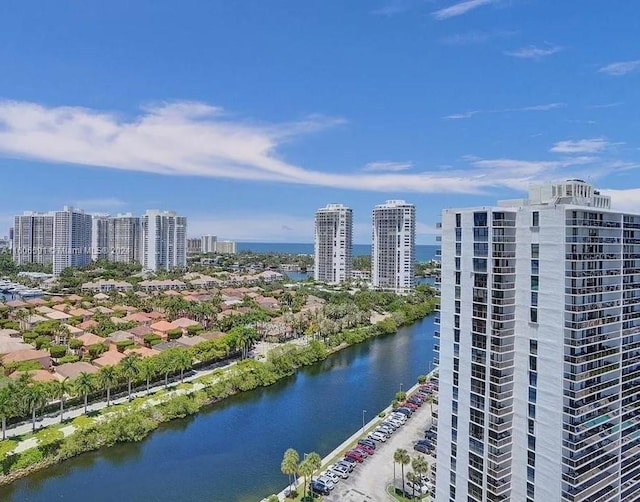 exterior space featuring a water view