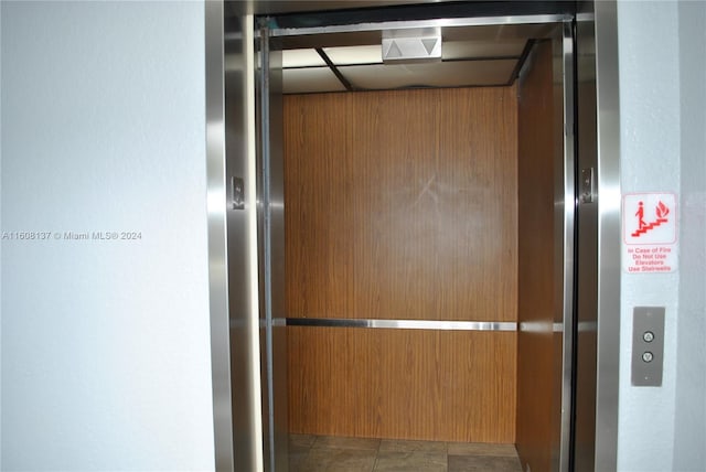 interior details featuring elevator