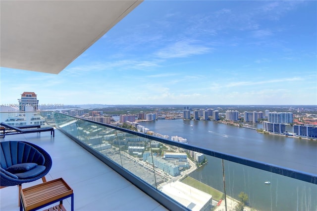 balcony featuring a city view