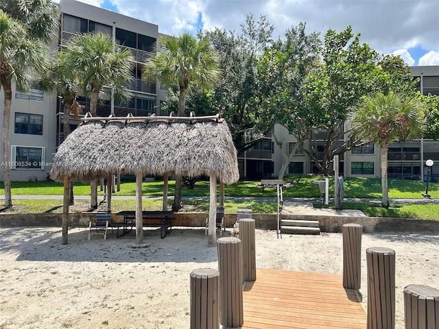 view of property's community featuring a gazebo