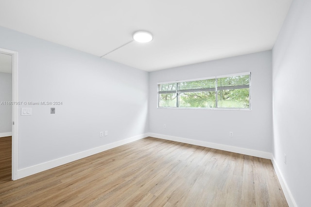 empty room featuring light hardwood / wood-style flooring