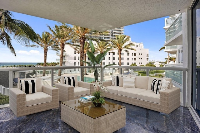 balcony featuring outdoor lounge area