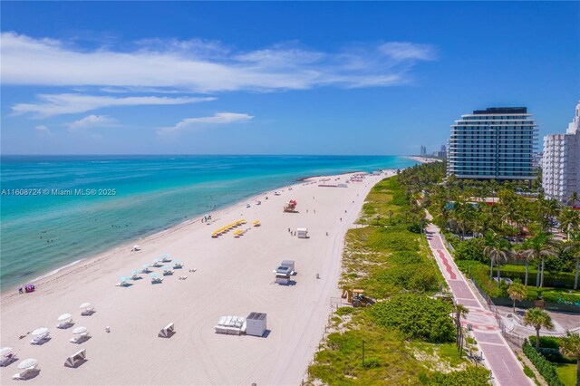 property view of water with a view of the beach