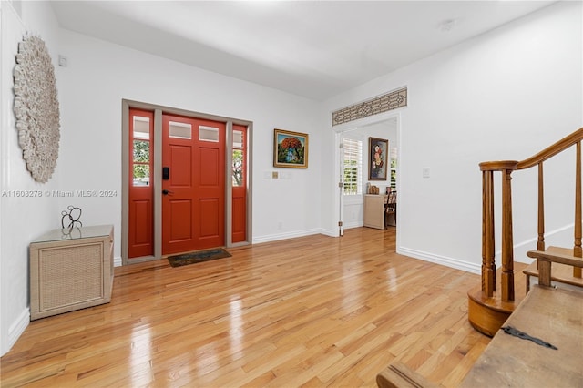 entryway featuring light wood-type flooring