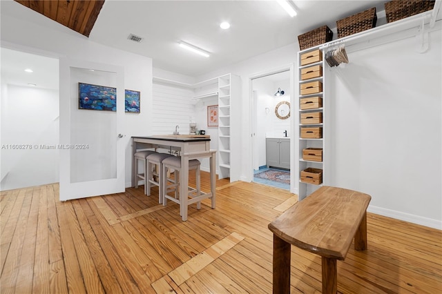 interior space with light wood-type flooring