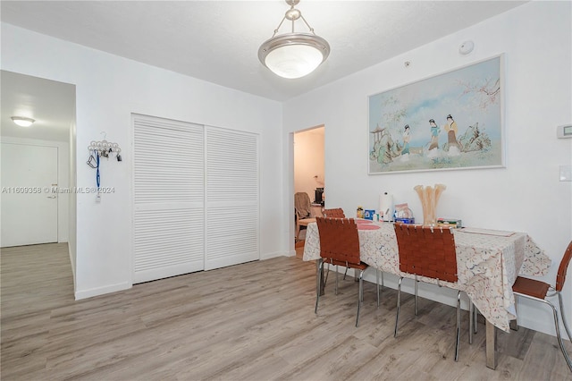 dining room featuring light hardwood / wood-style floors