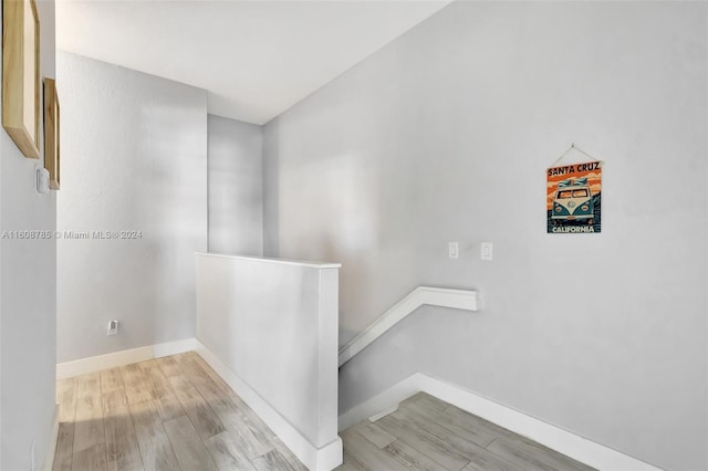 hall featuring light hardwood / wood-style floors