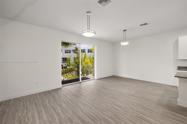 interior space featuring light wood-type flooring