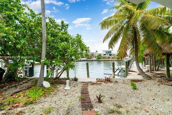 view of water feature featuring a dock