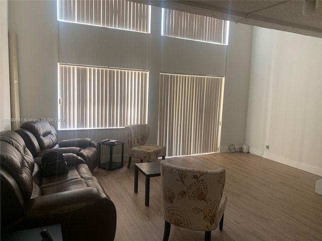 living room featuring hardwood / wood-style floors