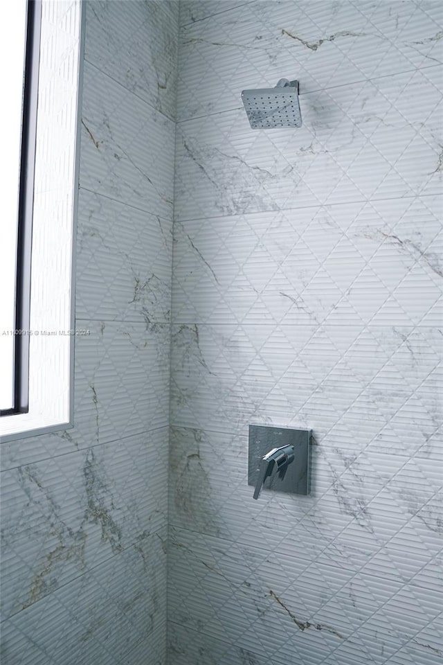 interior details featuring walk in shower